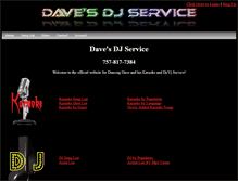 Tablet Screenshot of davesdjservice.com